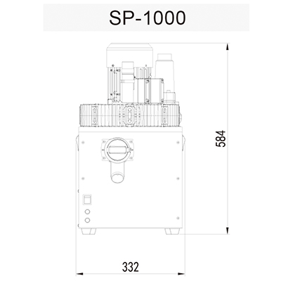 SP1000 Suction Unit: Front View